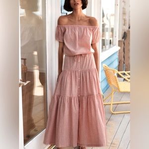 Frye x Anthropologie Elspeth Top and Skirt Set in XS